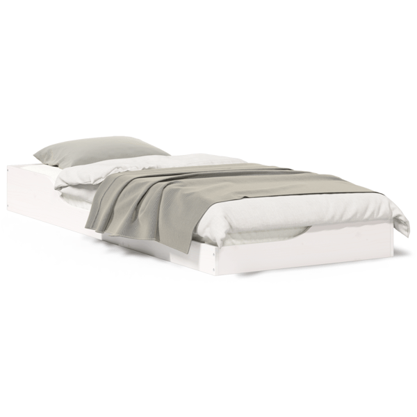 Sängram Vit 80 x 220 cm Massiv furu