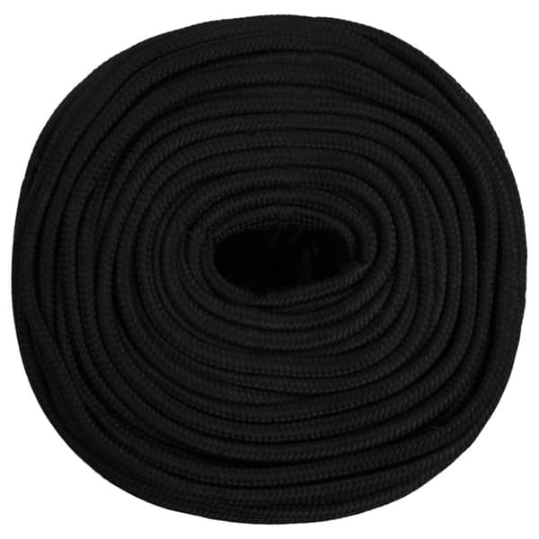 Rep svart 6 mm 250 m polyester