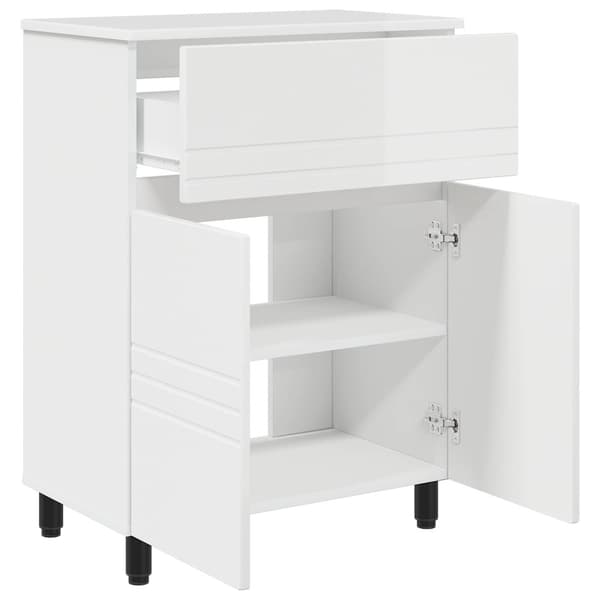Badrums vaskenhet Vit högglans 60 x 35 x 80 cm Konstruerat trä