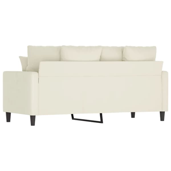 Soffa 2-sits gräddvit 140 cm sammet
