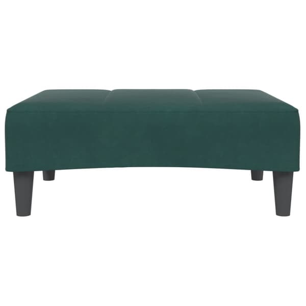 Fotpall mörkgrön 77x55x31 cm sammet