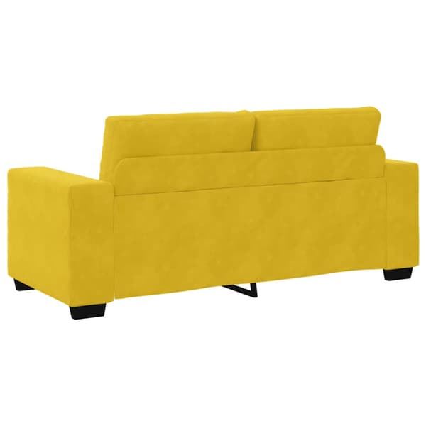 Tvåsitssoffa gul 180x77x82 cm sammet