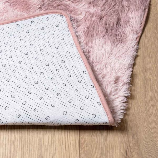 Ryamatta med lång lugg NAVARRA dammig rosa 130x200 cm polyester