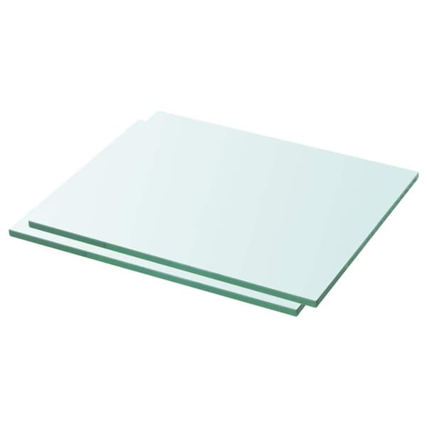 Hyllplan 2 st glas genomskinlig 30x20 cm