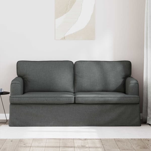 Soffa Mörkgrå 142 x 80 x 85 cm tyg