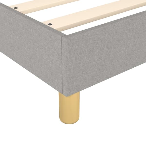 Boxspring-sängram ljusgrå 80x200 cm tyg