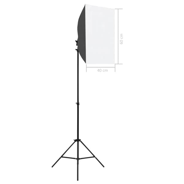Professionella studiolampor 2 st 40x60 cm stål svart