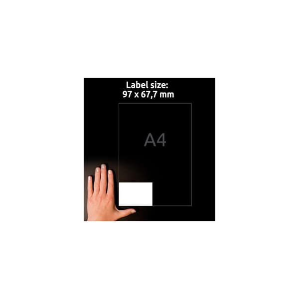 Etikett AVERY 97x67,7mm 800/fp