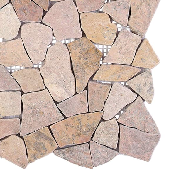 Mosaikplattor Röd 30 x 30 cm Marmor