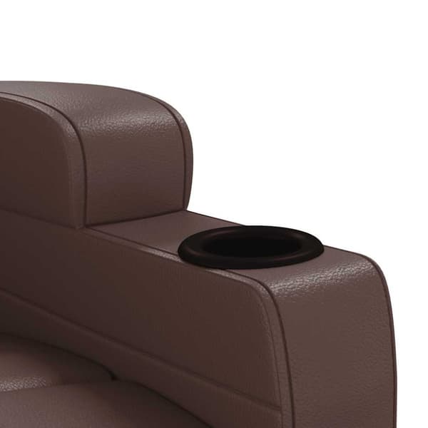 Massagefåtölj brun konstläder