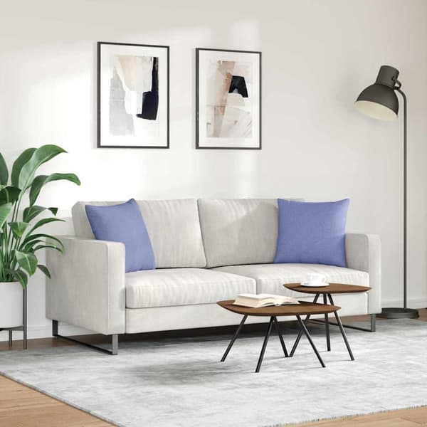 Sofakuddar 2 pcs Jeansblå 45 x 45 cm tyg