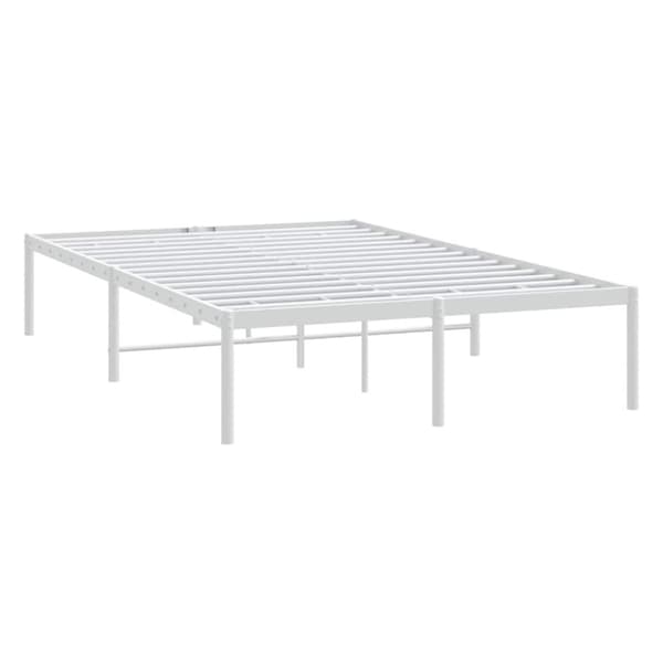 Sängram metall vit 135x190 cm