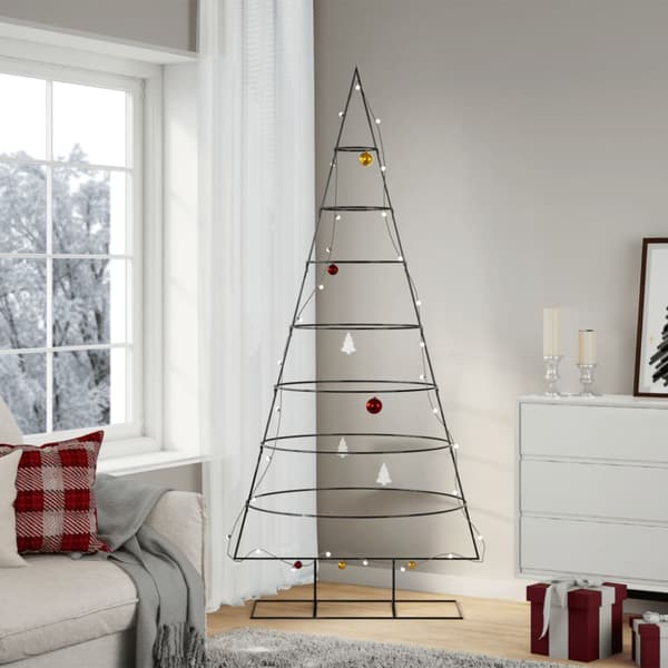 Julgran i metall svart 210 cm