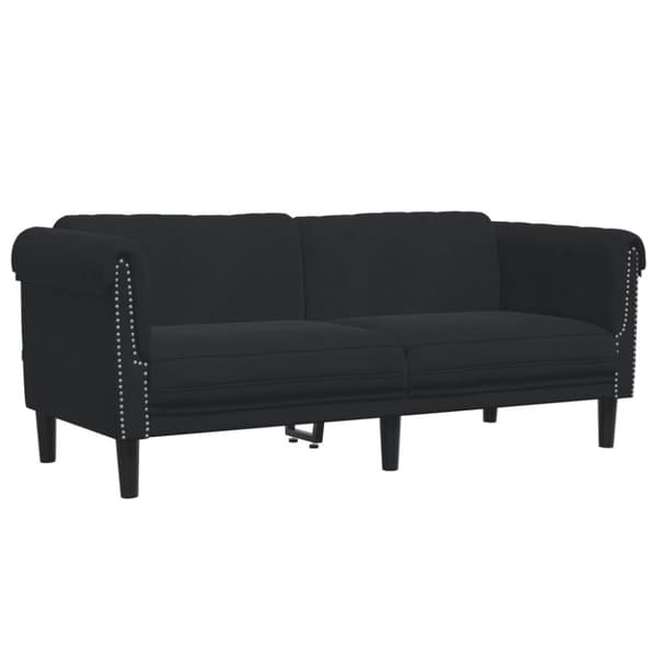 Soffa 2-sits svart sammet