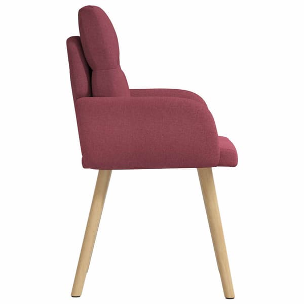 Matstolar 2 pcs Tyg Vinröd 60 x 56 x 96 cm