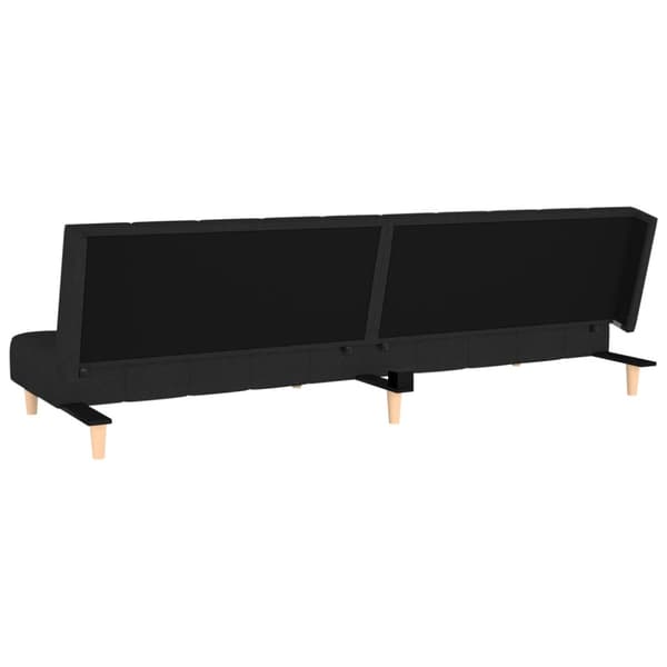Bäddsoffa 2-sits svart tyg