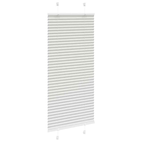 Plisserad persienn ljusgrå 55x100cm tyg bredd 54,4cm polyester