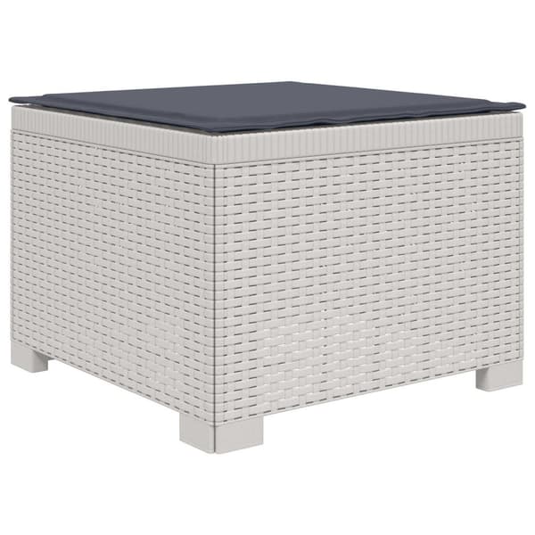 4-sits Trädgårdsoffa med Kuddar Rattan Look PP Vit