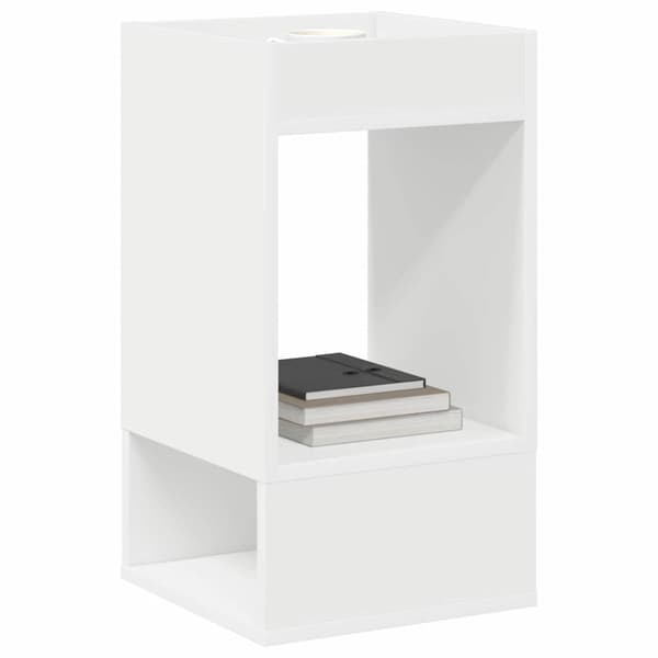 Sidobord 2 pcs Vit 30 x 30 x 56 cm Konstruerat trä