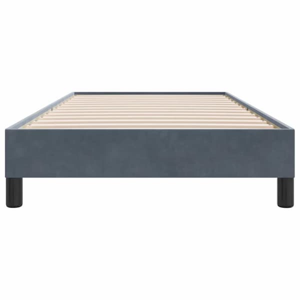 Sängram utan madrass mörkgrå 90x210 cm sammet