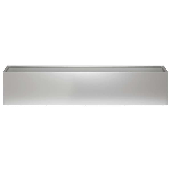 Trädgårdsplanterare 2 st Silver 100 x 20 x 20 cm