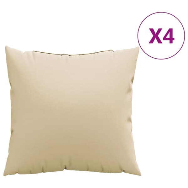 Soffkuddar 4 st beige 40x40 cm tyg