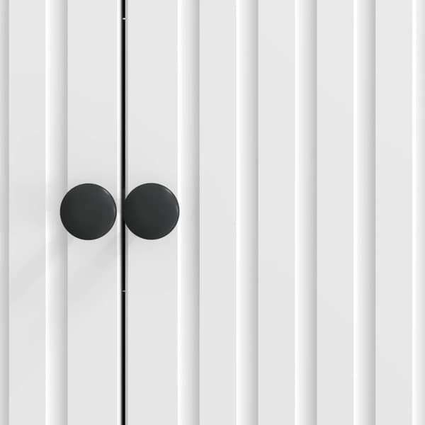 Sideboard Vit högglans 89 x 34,5 x 80 cm Konstruerat trä