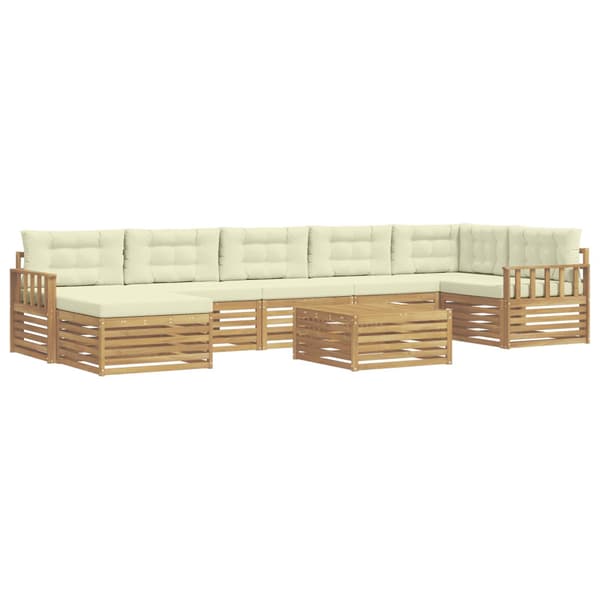 Utomhussoffset med kudde 8 pcs