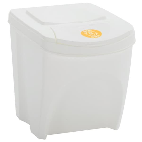 Stapelbara soptunnor 4 st vit 100 L polypropen