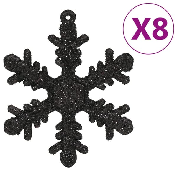 Julgranskulor 111 delar svart polystyren