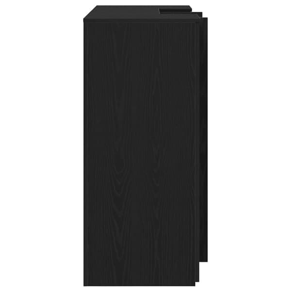 Receptionsdisk svart ek 135x50x103,5 cm konstruerat trä