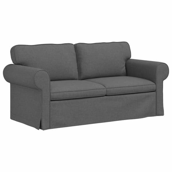 Soffset 2 pcs Mörkgrå 175 x 82 x 80 cm tyg