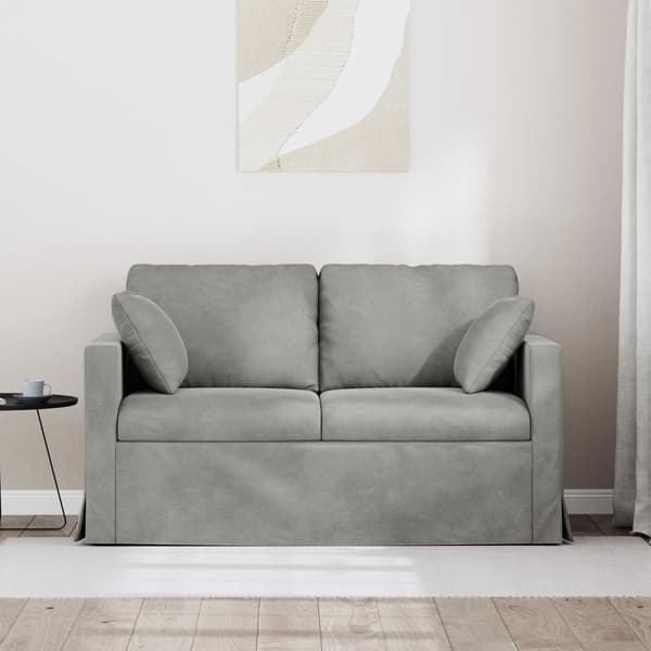 Soffa Ljusgrå 138 x 78 x 80 cm Sammet