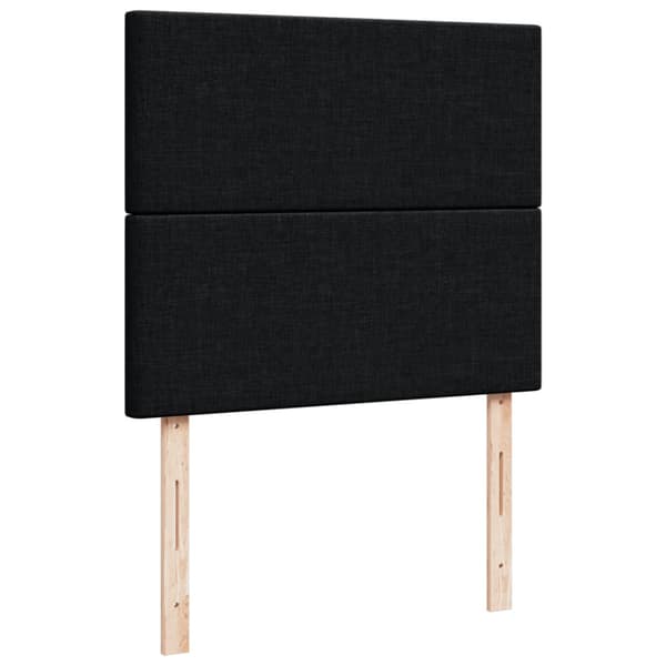 Ramsäng med madrass svart 120x190 cm tyg