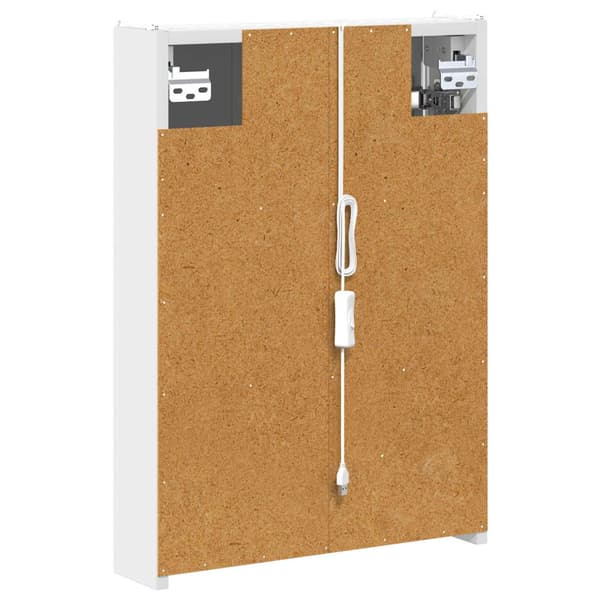 Badrumsspegelskåp Vit 43 x 11,5 x 60,5 cm Konstruerat trä