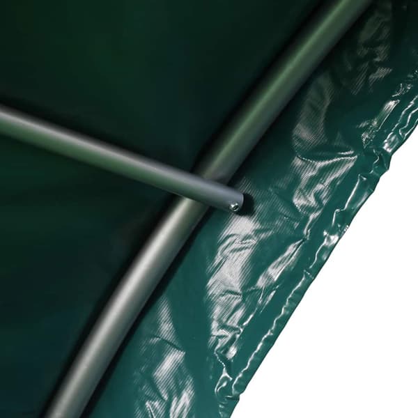 Vindskydd för boskap PVC 3,7x3,7 m grön