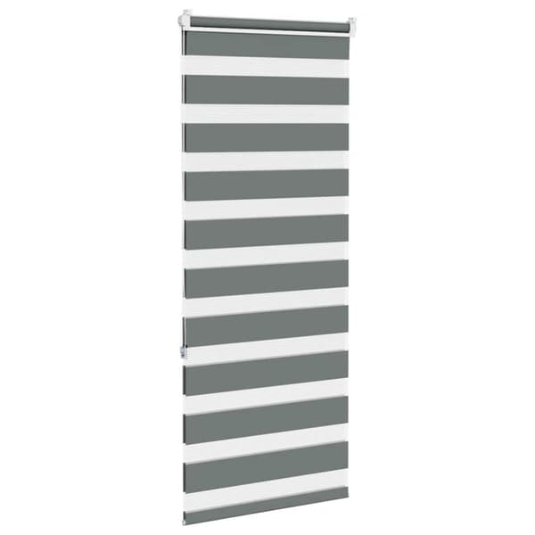 Rullgardin zebra mörkgrå 65x150 cm tyg bredd 60,9 cm polyester