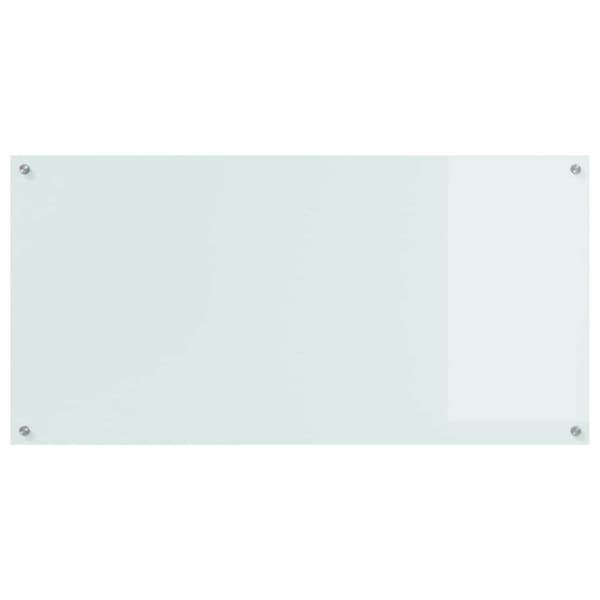 Köksskydd 2 pcs Vit 120 x 60 cm härdat glas