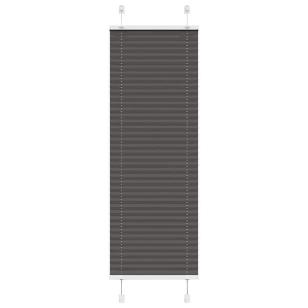 Plisserad persienn svart 45x100cm tyg bredd 44,4cm polyester