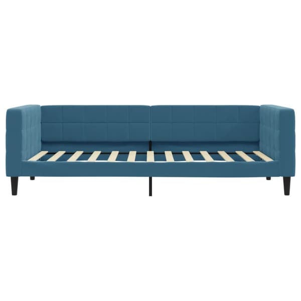 Dagbädd med madrass blå 90x200 cm sammet