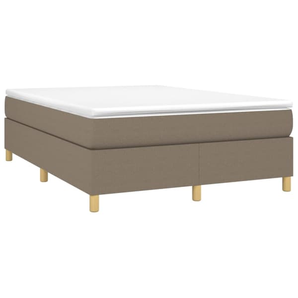 Boxspring-sängram taupe 140x200 cm tyg