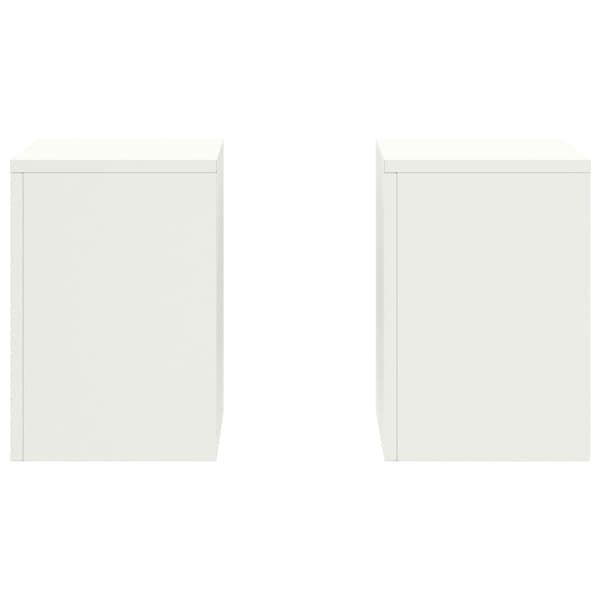 Växtställ 2 pcs Vit 24 x 24 x 35 cm Stål