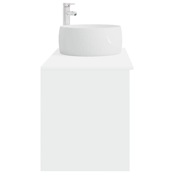 Badrumsmöbelset 2 pcs Vit Konstruerat trä