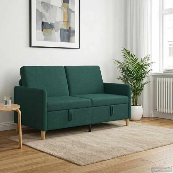 Soffa med förvaring Mörkgrön 152 x 78 x 87 cm Polyester