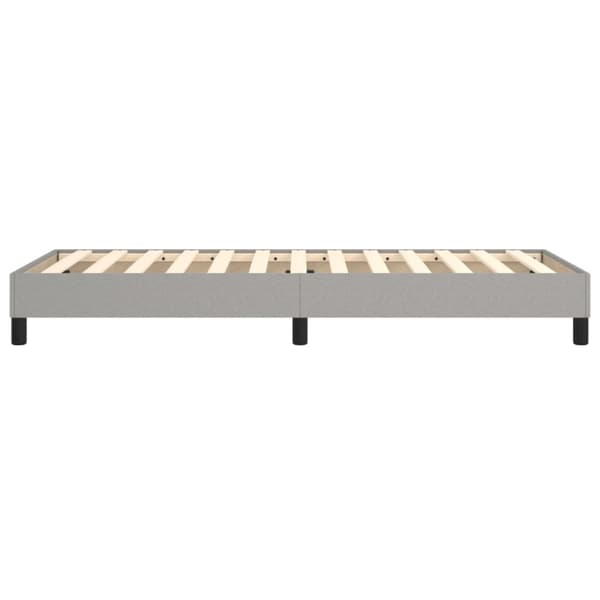 Boxspring-sängram ljusgrå 90x200 cm tyg
