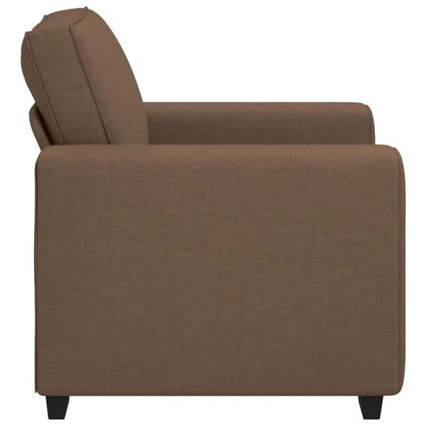 Soffstol brun 100x77x82 cm tyg