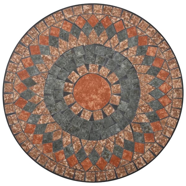 Mosaikbord 3 st keramik orange/grå