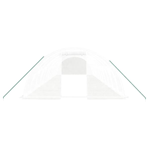 Växthus med stålram vit 48 m² 12x4x2 m