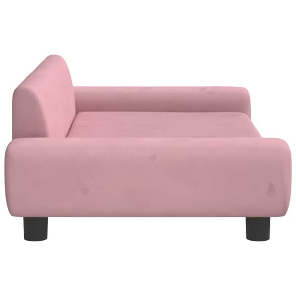 Hundbädd rosa 100x54x33 cm sammet