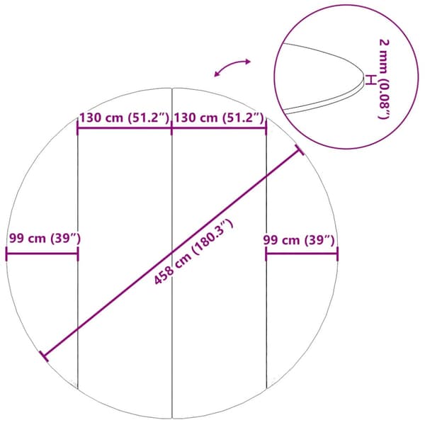 Bottenmatta ljusgrå Ø458 cm polyester geotextil